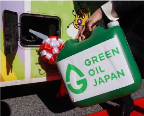 「ユーグレナバイオディーゼル燃料」給油の様子